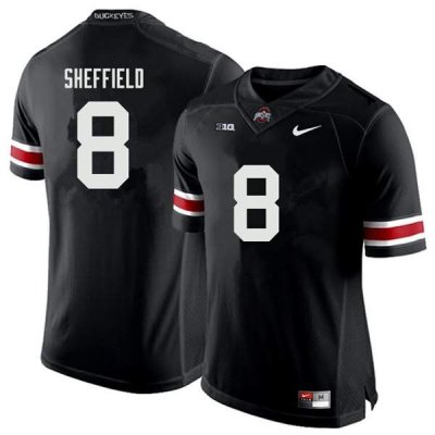 Men's Ohio State Buckeyes #8 Kendall Sheffield Black Nike NCAA College Football Jersey Hot Sale NKT3144PA